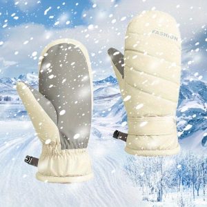 Women's Touchscreen-Compatible Ski Gloves - Waterproof, Thickened for Warmth, Ideal for Snowboarding & Winter Sports