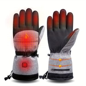 Winter Heated Ski Gloves, Full Finger Touch Screen, Motorcycle Outdoor Sports Electric Gloves for Cold Winter Running Riding Hiking Climbing Hunting #Sportstarr