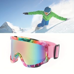 Anti-fog Ski Goggles, Oversized Windproof & Dustproof Adjustable One-piece Glasses, Winer Snowboarding Skiing Goggles For Outdoor