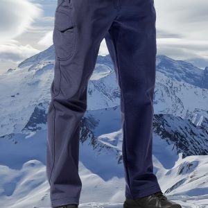 Men's Thickened Overalls, Outdoor Casual Soft Shell Plush Lined Overalls, Suitable For Daily Wear And Also Suitable For Winter Sports Skiing And Hiking Trousers (with Belt)