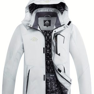 Men's Warm Winter Coat Waterproof Mountain Ski Jacket Windproof Detachable Hood Raincoats