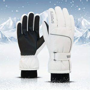 Bubu Women's Touchscreen Ski Gloves - Windproof, Waterproof, Warm Fleece-Lined For Winter Sports & Outdoor Activities